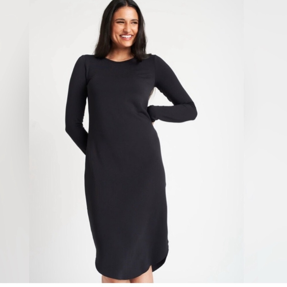 Kit and Ace Classic Black Long Sleeve Dress